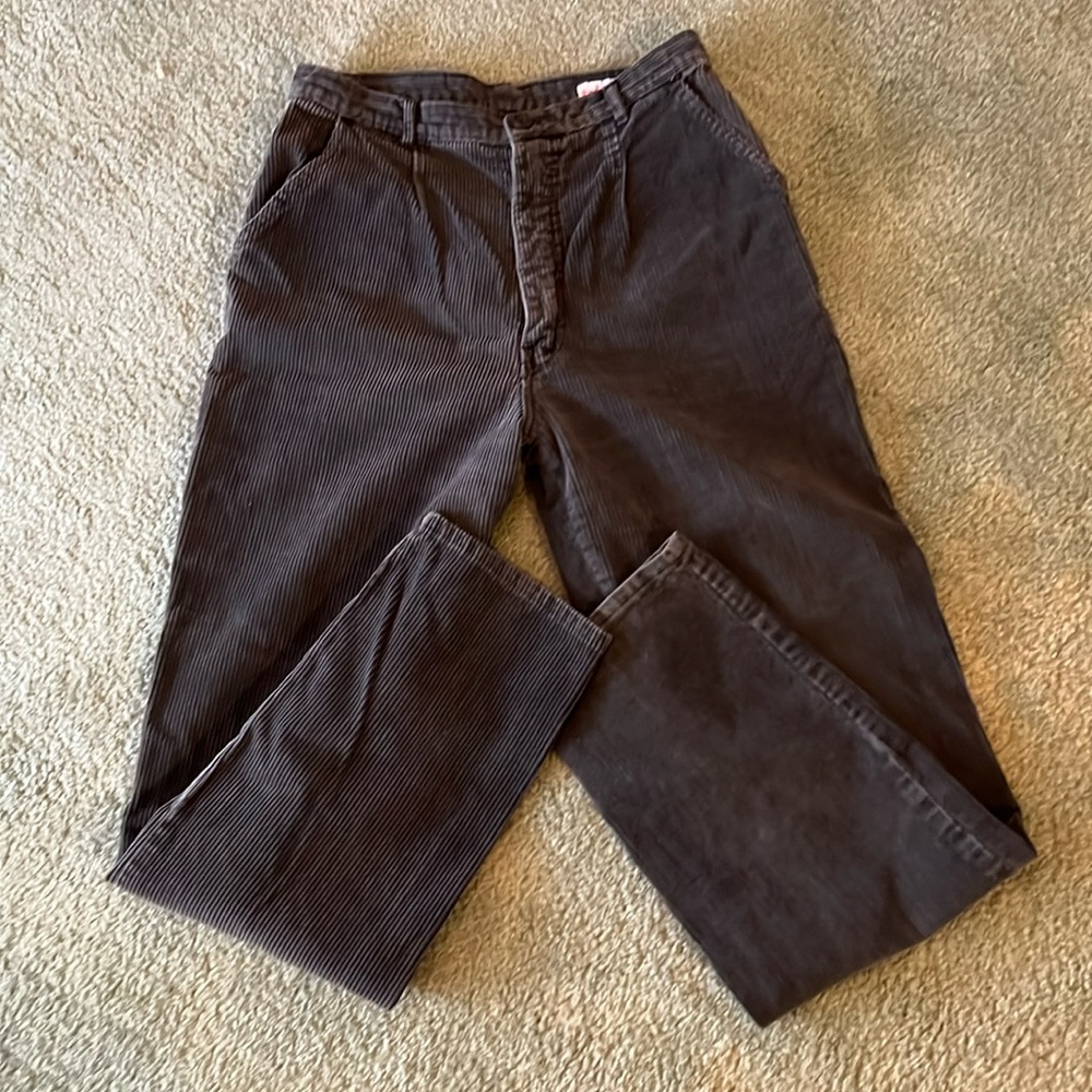 Charcoal grey corduroy slacks